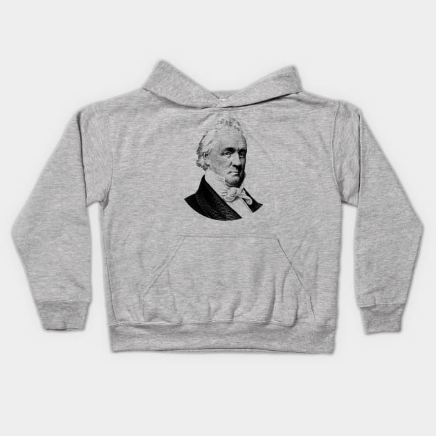 President James Buchanan Kids Hoodie by warishellstore